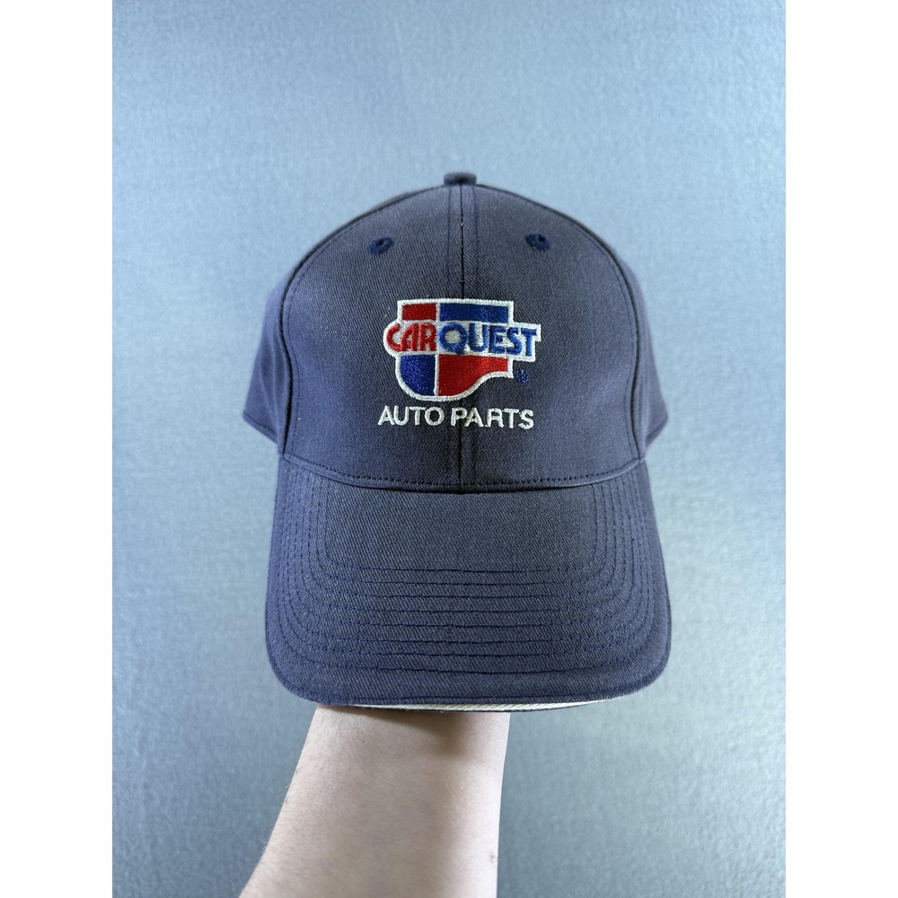Carquest Auto Parts Hat Cap Strap Back Mens One Size Blue Twill Logo Embroidered